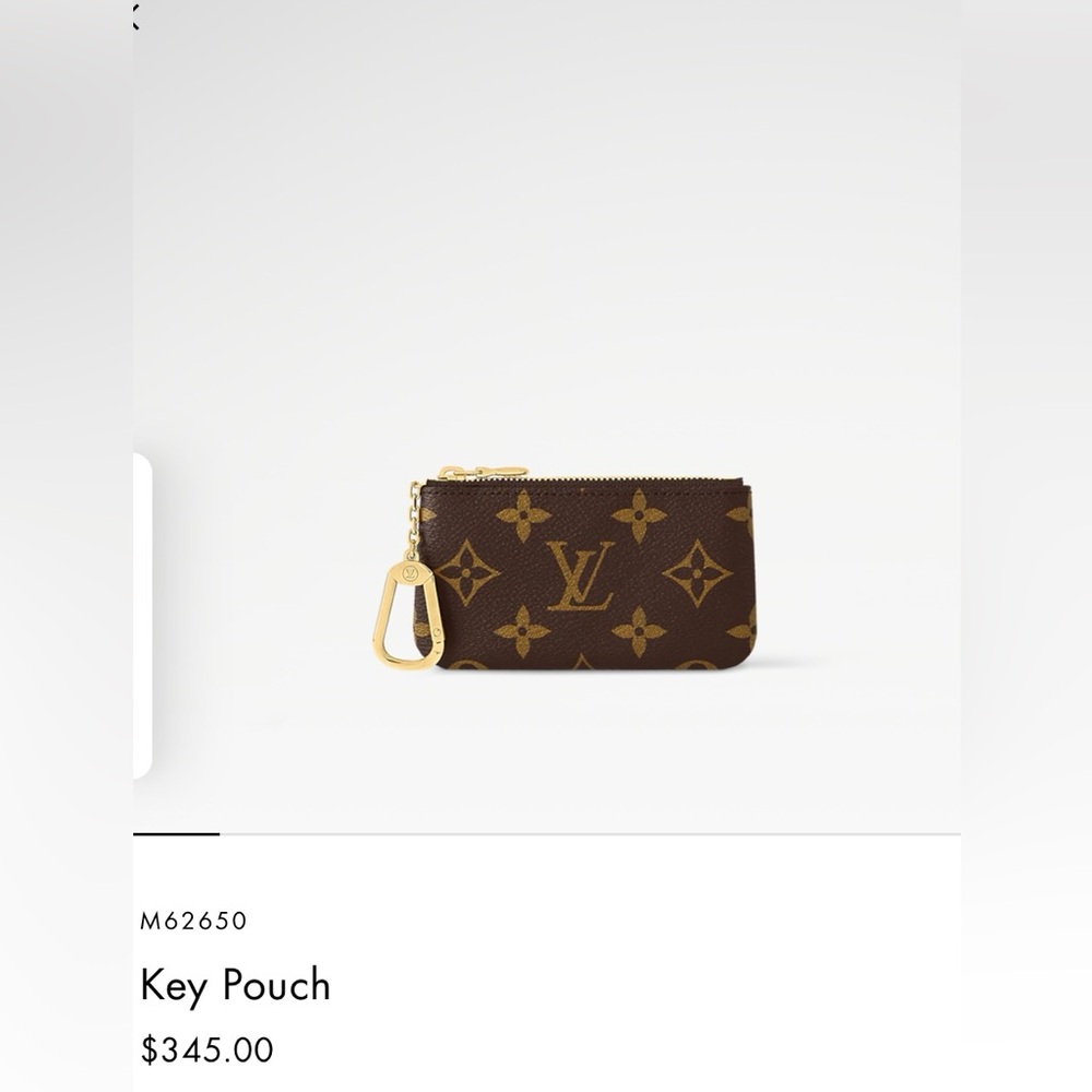 Louis Vuitton Gold and Brown Monogram Key Pouch